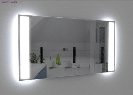 Infranomic Spiegelheizung Design mit LED Seitenbeleuchtung