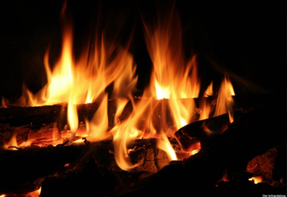 Infranomic Glasheizung mit Digitaldruck Motiv Feuer