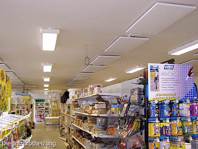 Ecosun E Infrarot-Heizplatte Beispiel Deckenmontage